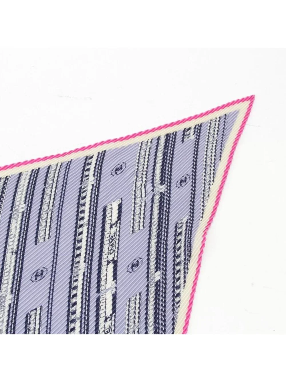 Chanel Silk CC Logo Scarf Purple